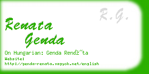 renata genda business card